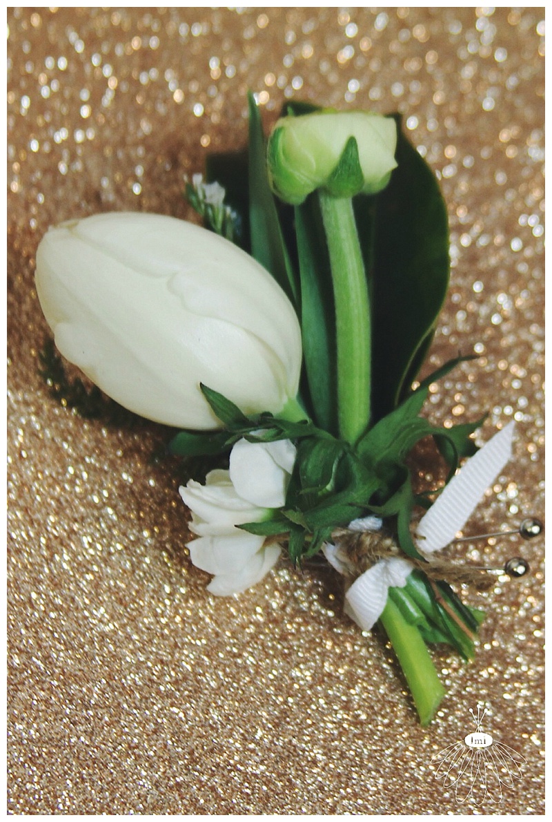 Little Miss Lovely // White Tulip Ranunculus Ring Bearer Bout