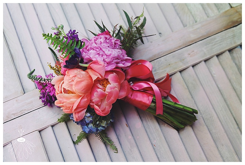 Colorful Spring Wedding Flowers by Little Miss Lovely // J + T Wedding // Mardella Springs, MD