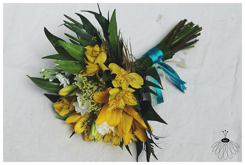 little miss lovely // ocean city md florist // wedding florist // beach wedding // yellow, teal, white bouquets