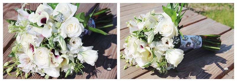 little miss lovely // wedding florist // baltimore md wedding // white calla lily picasso lily bouquet with bling
