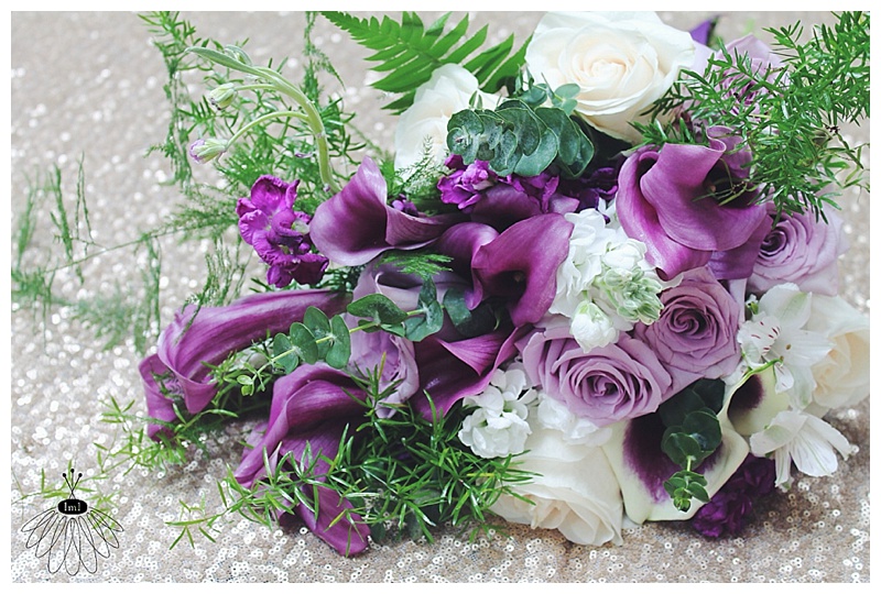 little miss lovely // berlin md wedding florist // purple calla lily and silver wedding