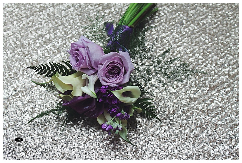 little miss lovely // berlin md wedding florist // purple rose and picasso calla lily bouquets