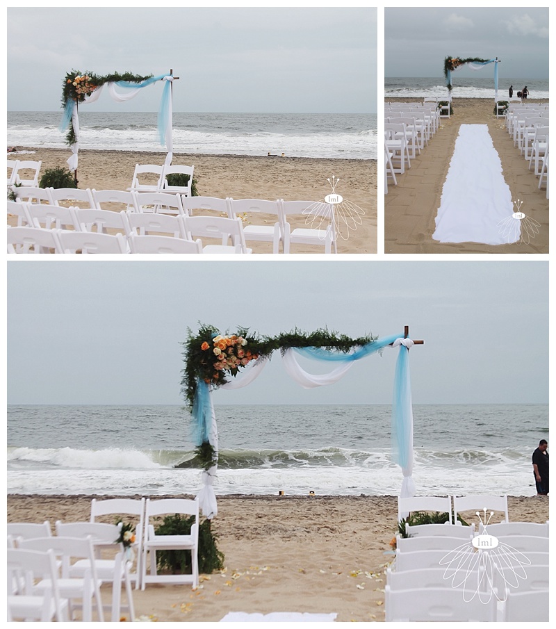 little miss lovely // ocean city wedding florist beach wedding archway backdrop