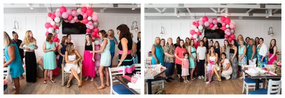 little miss lovely floral and event design // ocean city maryland bridal shower // balloon and flower archway