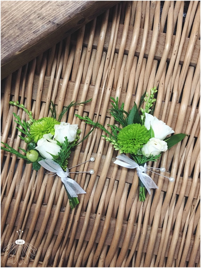 little miss lovely floral design // ocean city maryland florist // lime green and white boutonniere